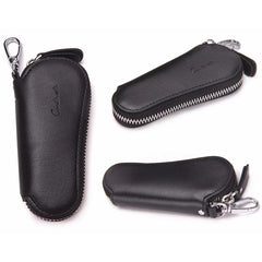 CONTACT'S Leather Key Wallets For Men Key Holder Zipper Keychain