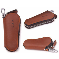 CONTACT'S Leather Key Wallets For Men Key Holder Zipper Keychain