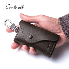 Men's Leather Key Wallets Housekeeper Key Holders Male Keychain