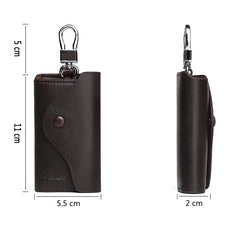 Men's Leather Key Wallets Housekeeper Key Holders Male Keychain