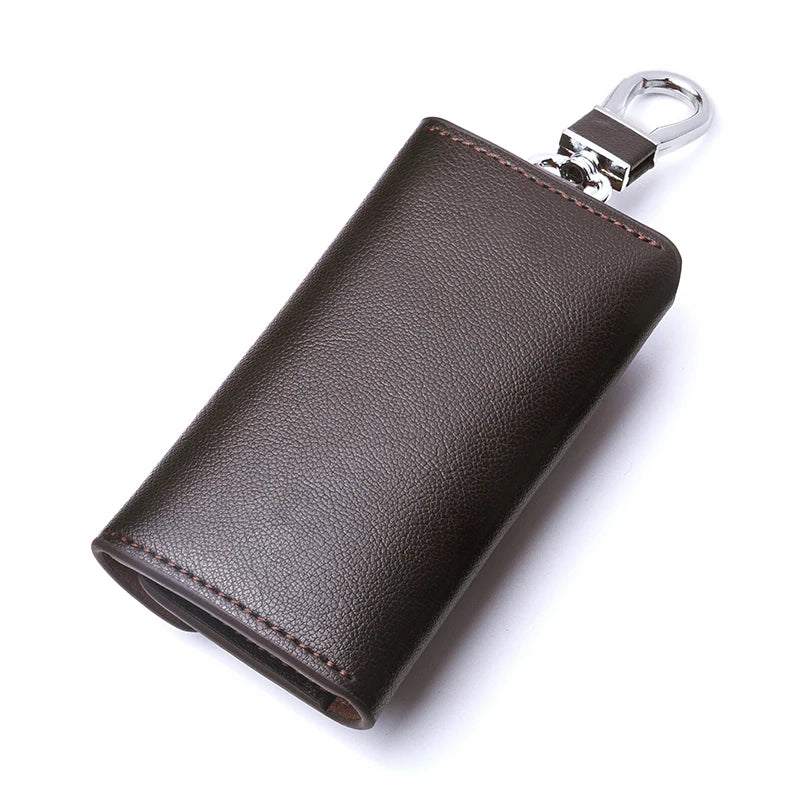 Men's Leather Key Wallets Housekeeper Key Holders Male Keychain