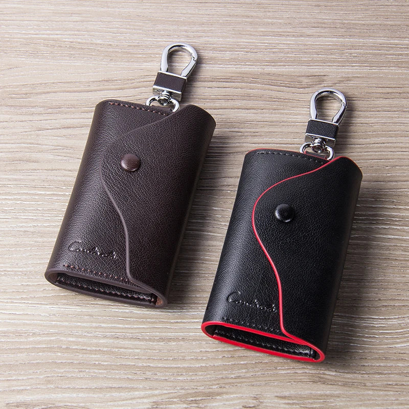 Men's Leather Key Wallets Housekeeper Key Holders Male Keychain