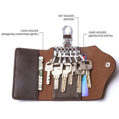 Men's Leather Key Wallets Housekeeper Key Holders Male Keychain