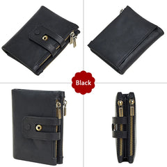 Men Wallet Cow Leather Wallet Big Capacity Short Men Purse