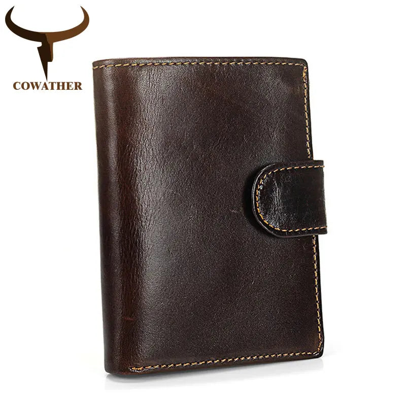 Short Men Wallet Cow Leather Male Purse Top Cowhide Purse