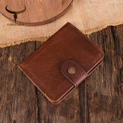 Genuine Leather Men's Short Wallet