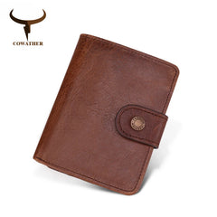 Genuine Leather Men's Short Wallet