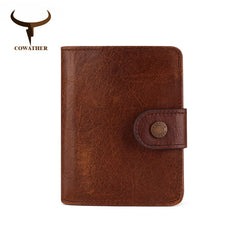 Genuine Leather Men's Short Wallet