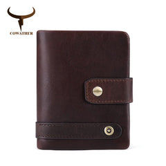 Men's Cow Leather Wallet Vintage Male Purse