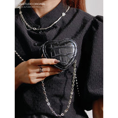 COY UUSTUDIO Hot Girl Mini Heart Chain Lipstick Bag