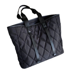 CPDD Large Nylon Tote Bag Quilted Pattern Solid Office Handbag Purse