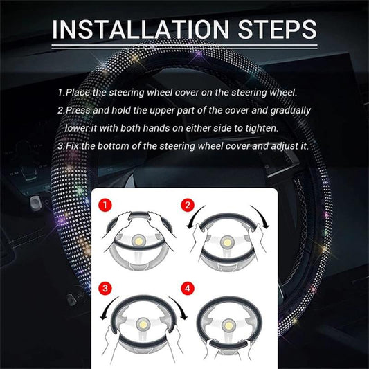 Crystal Artificial Diamond Car Steering Wheel Cover Car Decoration