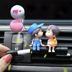 Car Air Outlet Decoration Cartoon Couple Car Perfume