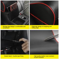 Car Armrest Box Memory Foam Cushion Leather Side Pocket