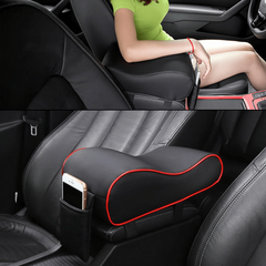 Car Armrest Box Memory Foam Cushion Leather Side Pocket