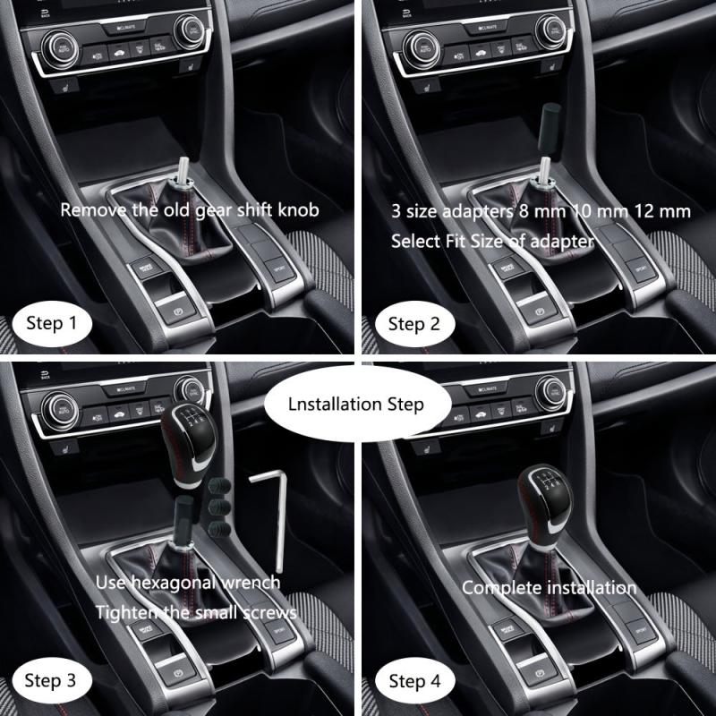 Upgrade Your Ride with 5 Speed Leather Gear Shifter Knob