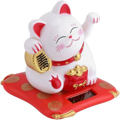Solar Powered Cat Ornaments for Home and Car Decor