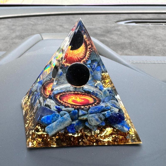 Crystal Ball Pyramid Crushed Stone Home Decoration