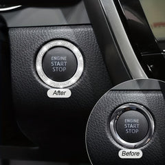 Car Bling Crystal Rhinestone Engine Start Ring Decals