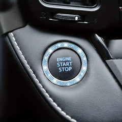 Car Bling Crystal Rhinestone Engine Start Ring Decals