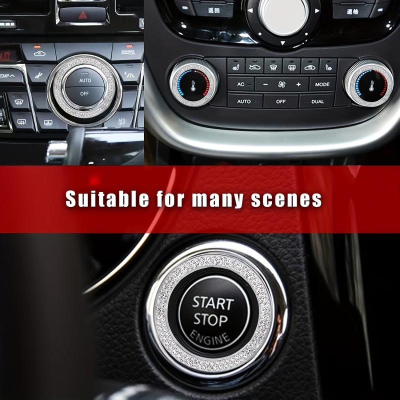 Car Bling Crystal Rhinestone Engine Start Ring Decals