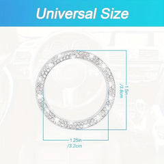 Car Bling Crystal Rhinestone Engine Start Ring Decals