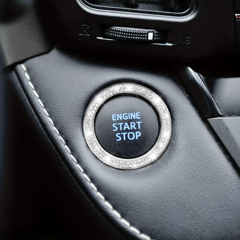Car Bling Crystal Rhinestone Engine Start Ring Decals