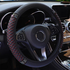 Enhance Your Car's Style with Rhombus Steering Wheel Cover