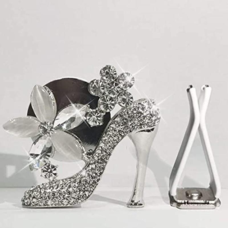 2-Piece Artificial Crystal High Heel & Magic Bag Vent Clips