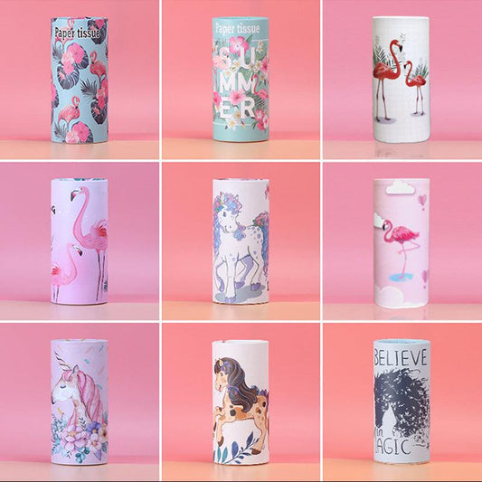Car Mounted Tissue Dispensers with Special Cylindrical Box Packaging