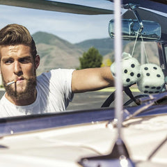 Car Hanging Furry Dice Pair Of Car Mirrior Hanging Fluffy Furry Dice
