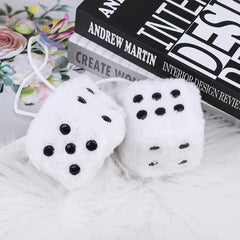 Car Hanging Furry Dice Pair Of Car Mirrior Hanging Fluffy Furry Dice