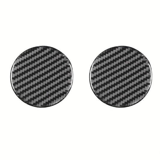 2 Pcs Carbon Fiber Car Coasters - Stylish Interior Upgrade