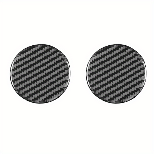 2 Pcs Carbon Fiber Car Coasters - Stylish Interior Upgrade