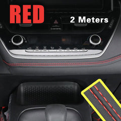 1pc Car Trim PU Leather Braid Line Strip Door Dashboard Sticker DIY Strips