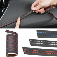 1pc Car Trim PU Leather Braid Line Strip Door Dashboard Sticker DIY Strips