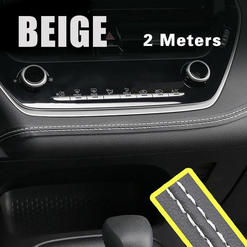 1pc Car Trim PU Leather Braid Line Strip Door Dashboard Sticker DIY Strips