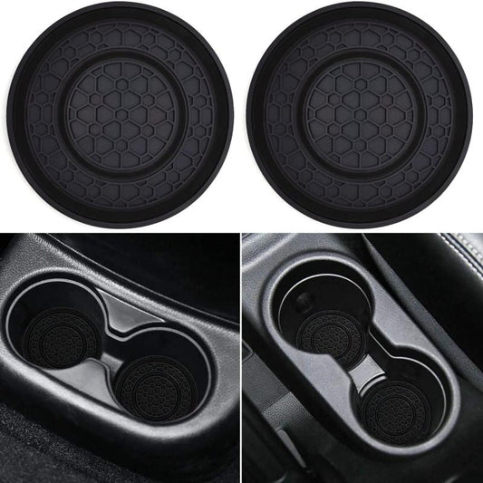 2pcs Auto Non Slip Cup Holder Coasters, Universal Anti Dust Mats
