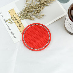 2pcs Non slip Rhinestone Car Cup Holder Coasters