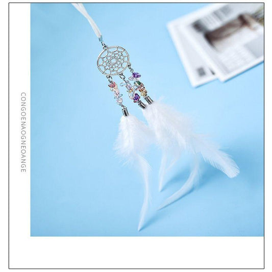 Dream Catcher Car Pendant with Feathers Wall Ornament Craft Wind Chime