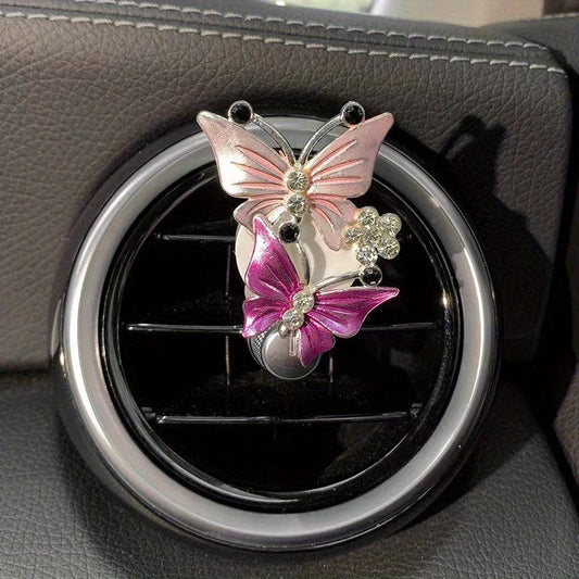 Butterfly Car Air Freshener Diamond Aromatherapy Clip