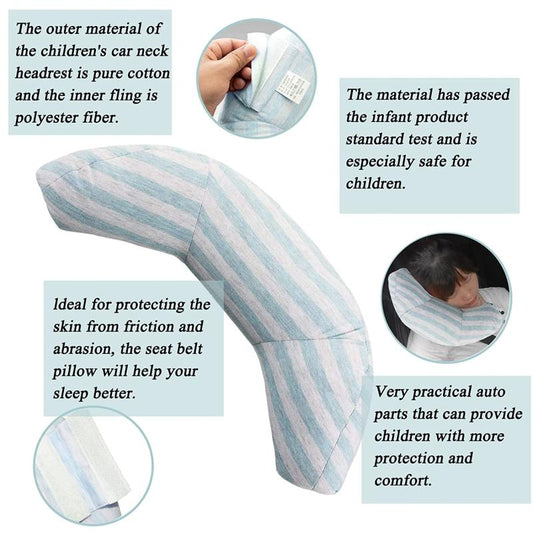 Soft Car Seat Travel Pillow Neck Support Cushion Pad