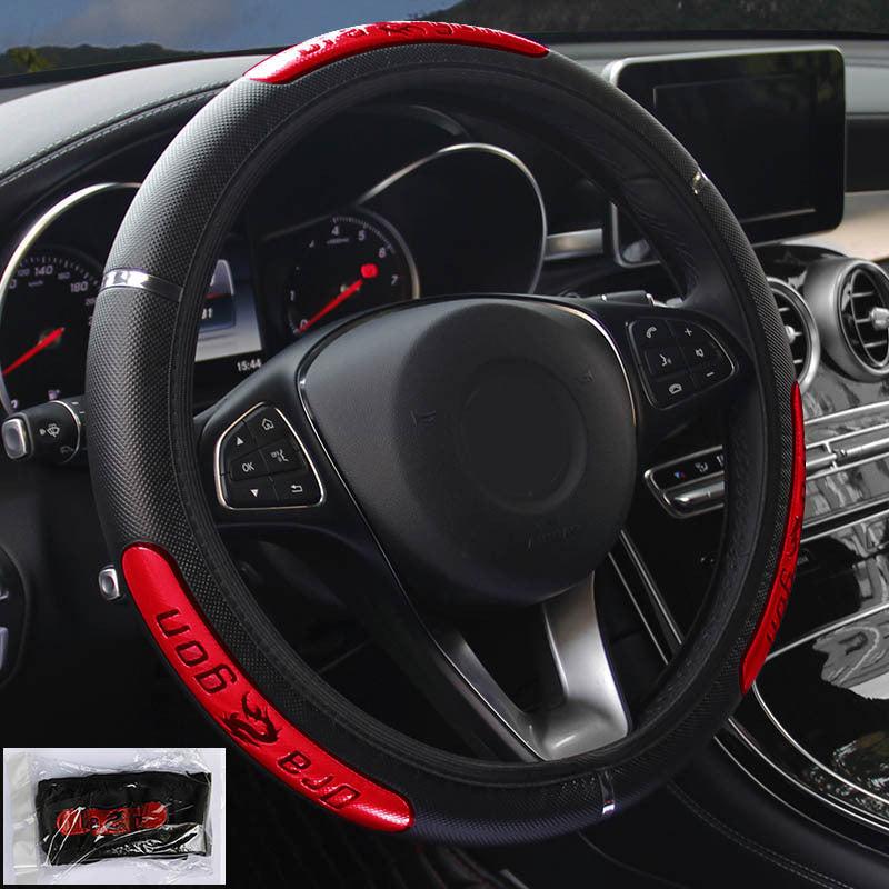 Dragon Auto Steering Wheel Cover 100 Reflective Faux Leather