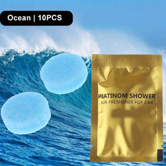 10pcs Car Air Freshener Tablets 5 Scents Lavender Lemon Ocean Peach & Cologne