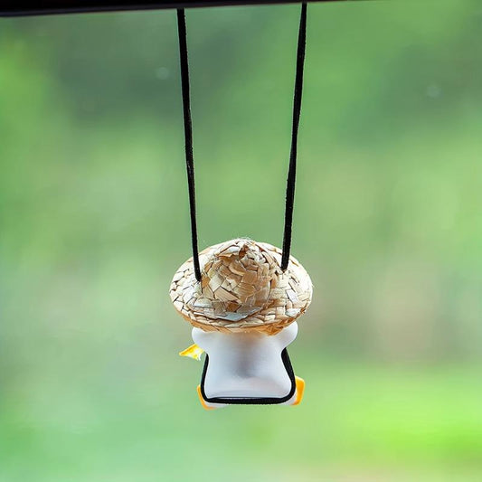 Duck Rear View Mirror Car Hanging Ornament Car Accessories For Women