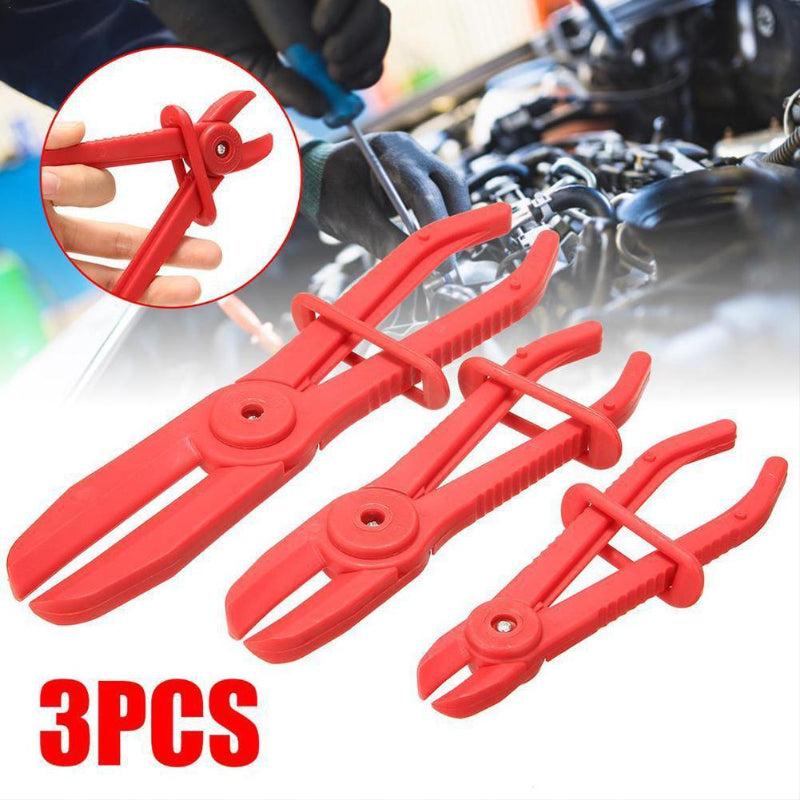 3Pcs Nylon Hose Clamp Tool Set Brake Fuel Water Line Clamp Plier Hands Car Repai