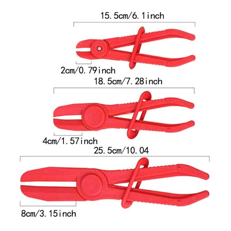 3Pcs Nylon Hose Clamp Tool Set Brake Fuel Water Line Clamp Plier Hands Car Repai