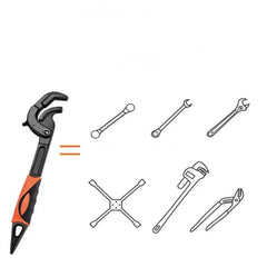 1pc Pointed Tail Universal Wrench Multifunctional Quick opening Pipe Wrench