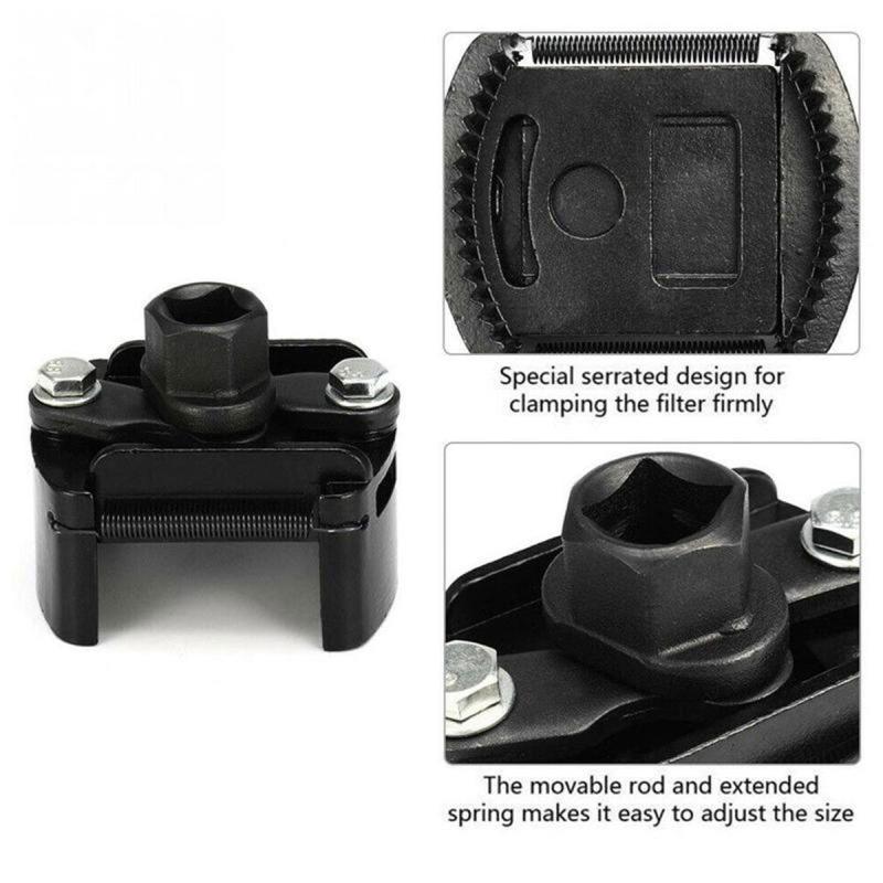 Adjustable Filter Wrench 1/2 Drive 60-80mm Filter Remover Kit