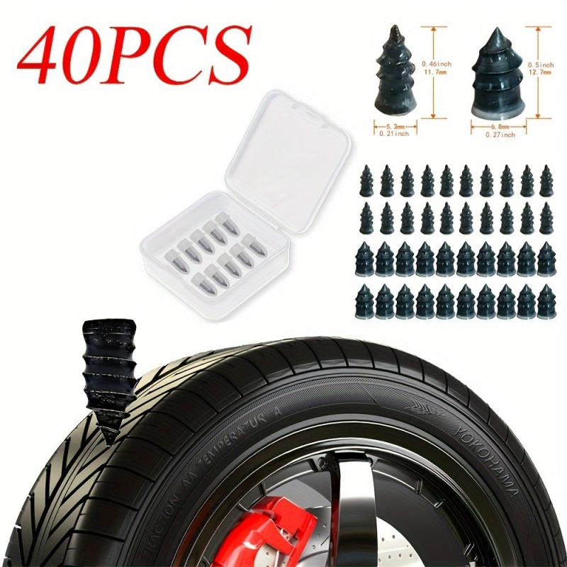 40pcs Tire Repair Rubber Nails for Car Motorcycle Self Service Puncture Repair